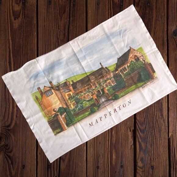 LOT OF 3 Daphne Jones Artist Mapperton House Linen Dish Towel Gift Set 19" x 30" - Picture 2 of 5